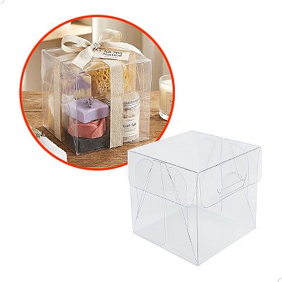 Caixa de Acetato PX-226 (8,5x8,5x8,5 cm) (25un) Embalagem de Plástico Transparente