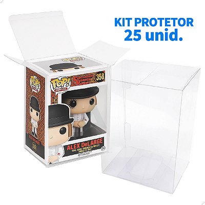 Protetor para FunkoPop 10cm Padrão Case Funko Pop Boneco Cabeçudo KIT 25un Funkopop-1 (0,20mm)