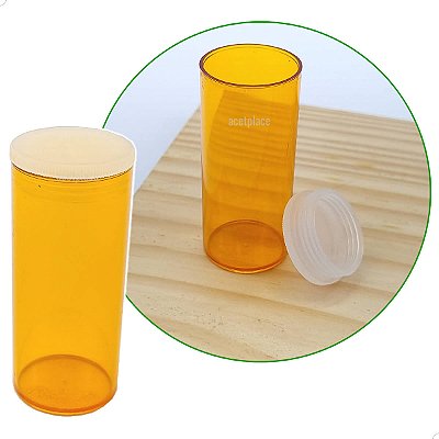 Tubo com Tampa de Pressão, Tubo Ambar 27ml, (10un) Tubo Glitter, Missanga, Areia Artesanal, Brincos, Piercings, Botões