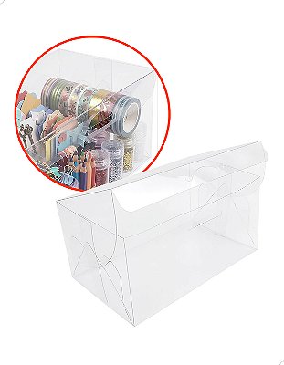 Caixa de Acetato PX-12 (14x10x8 cm) (25un) Embalagem de Plástico Transparente