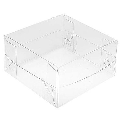 Caixa de Acetato PMB-46 Plástico (6x6x4 cm) (25un) Embalagem para Pão de Mel
