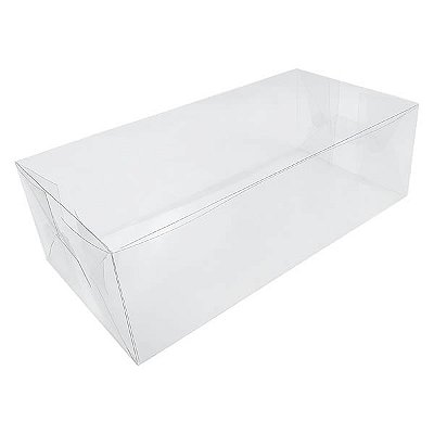 Caixa de Acetato P-51 (30x20x7.5 cm) (25un) Tampa e Fundo Embalagens de Plástico Transparente