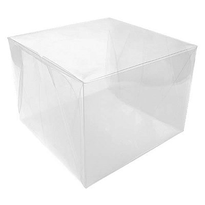 Caixa de Acetato P-100 (22x19x10.5 cm) (25un) Tampa e Fundo Embalagem de Plástico Transparente