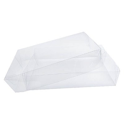 Caixa de Acetato P-116 (22x13x3 cm) (25un) Tampa e Fundo Embalagem de Plástico Transparente