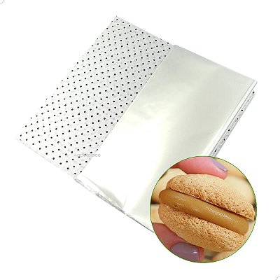Papel Crepom 15x15 POÁ para Bem-Casado e Festa | Branco com Preto (40un) Kit Embalagem KITBC