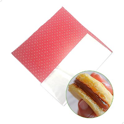 Kit Papel Crepom Bem Casado com Celofane POÁ VERMELHO 15x15cm (40un) Embalagem Bem-Casado KITBC