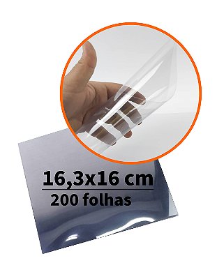 Folha de Acetato para Apicultora Caixa de Abelha, Chapa de Acetato 16,3x16 cm (200un) Artesanato, Visor de Acetato 0.20mm