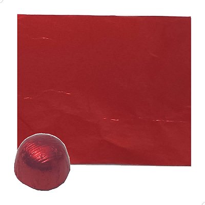 Papel Chumbo Alumínio Realce seus Doces Finos Vermelho 15x16cm 300fls Packpel