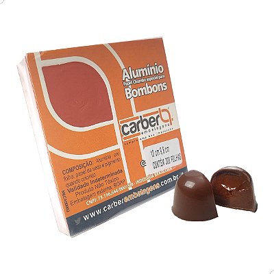Papel Aluminio Papel Chumbo Decorativo Laranja 10x9.8cm 300fls Carber Cromus