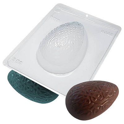 Forma para Chocolate com Silicone Ovo Texturizado Tecelão 350g Ref. 9442 (1un) BWB