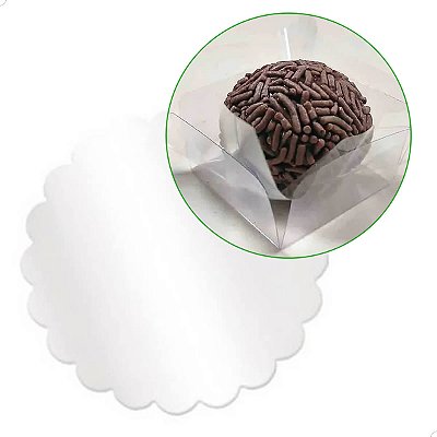 Fundo Rendado INCOLOR 9cm Tapetinho para Doces (200un) Forro para Brigadeiro Forminhas