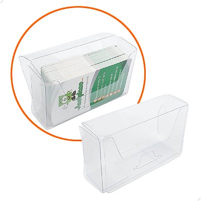 Caixa Porta Cartão de Visita PX-31 (10x3x6 cm) (25un) Embalagem Acetato Caixa para Cartão de Visita