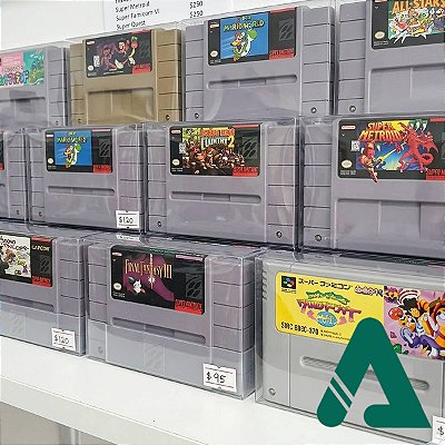 Games-1 (0,20mm) Kit 50un Protetor para Jogo Cartucho SNES Proteção Anti-Poeira Colecionador