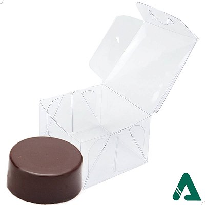 Embalagem Acetato Transparente PX-201 Kit 75un Caixas 6x6x4cm Pão de Mel Doces Lembrancinhas