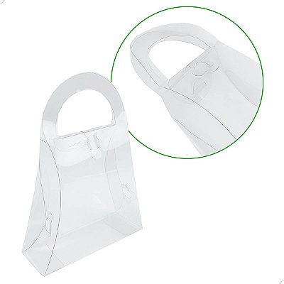 Embalagem de Acetato Sacola PX-208 (9,5x5x14 cm) Kit 100un Caixa Transparente