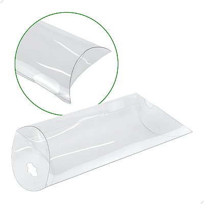 Caixa de Acetato Travesseiro PX-210 (11x9x3,3 cm) Kit 500un Embalagem de Plástico Transparente