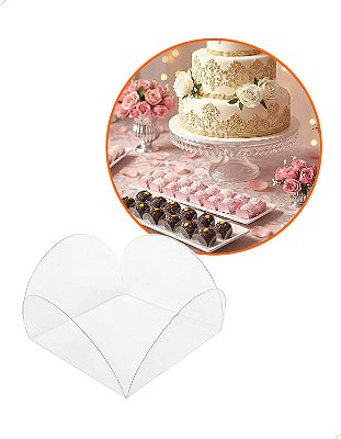 5.000 Forminha Decorativa para Docinhos ACF-2 (5x5x2.5 cm) Forminha Caixeta Dobravel de Acetato