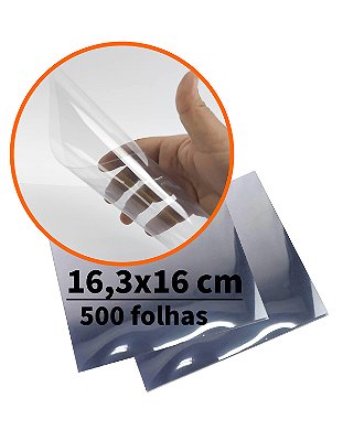 Folha de Acetato para Apicultora Caixa de Abelha, Chapa de Acetato 16,3x16 cm (500un) Artesanato, Visor 0.20mm