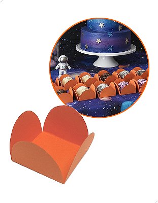 Forminha de Papel Laranja 200un Confeiteira Doceria Bragaderia Docinhos Festa Lembrancinha Cod.FPLAR