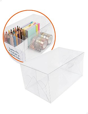 Caixas de Acetato Plástico PX-9 (15x8,5x8,5 cm) (50un) Embalagens Transparente