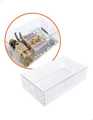 Caixinhas Caixa de Acetato PX-10 (14x8,5x3,5 cm) (50un) Embalagens de Plástico Transparente