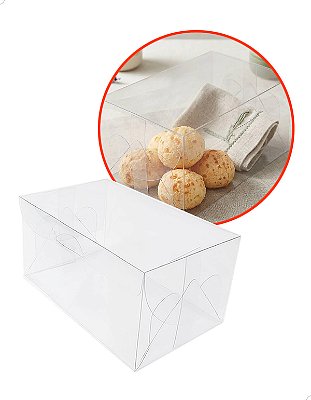 Caixa de Acetato PX-28 (11x7,5x7 cm) (100un) Embalagem de Plástico Transparente