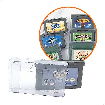 Games-28 (0,20mm) Kit 100un Caixa Protetora para Cartucho Loose Game Boy Advance