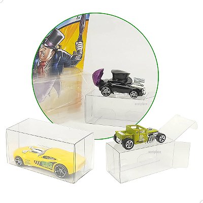 Embalagem BAX-235 (4x4x8 cm) (100un) Caixa Protetora para Carrinho Hot Wheels Coleção Mini Carros