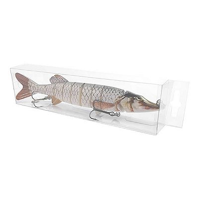 Embalagem de Acetato BAX-236 (5x3x20 cm) (100un) Caixa para Isca Artificial Colecionador, Caixa de Plástico Transparente
