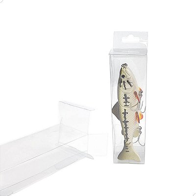 Embalagem de Acetato PX-259 (5x4x22 cm) (100un) Caixa para Isca Artificial Colecionador, Caixa de Plástico Transparente