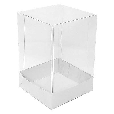 Caixa de Acetato PMB-9 Lisa Branca (8.5x8.5x12 cm) (10un) Caixa para Embalagem