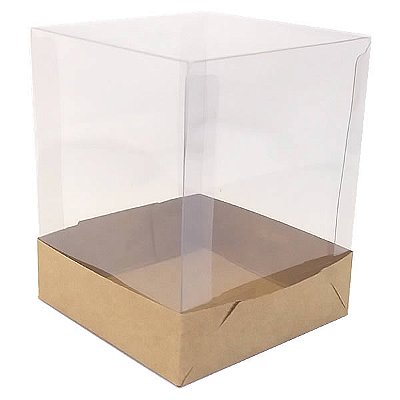 Caixa de Acetato PMB-1 Kraft (10x10x12.5 cm) (10un) Caixa para Embalagem