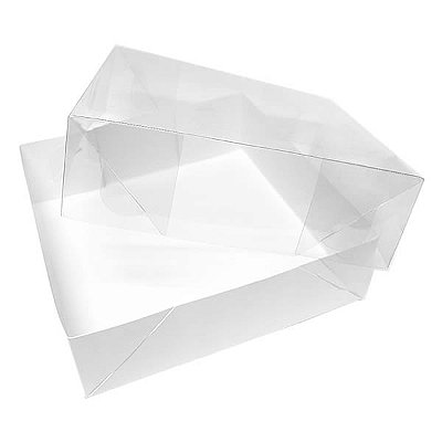 Caixa de Acetato TRP-20 (10x10x2 cm) (100un) Embalagem de Plástico Acetato e Papel
