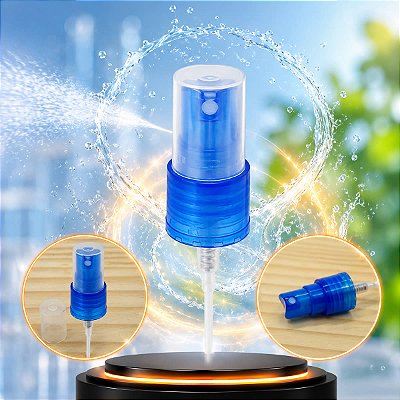 Kit 3 Válvula Spray Lisa AZUL ESCURO R20/410 Pulverizador para Perfumes Aromatizadores