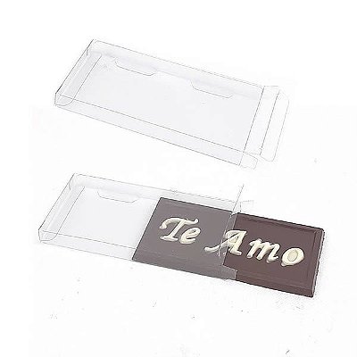 Caixa de Acetato PX-Tabletes (6x1x12cm) Kit 200un Caixa para Tablete de Chocolate 40g BWB, Embalagem de Plástico