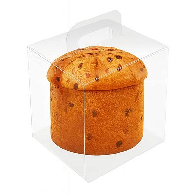 Embalagem para Panetone PX-Tone 500g (15x15x16,3 cm) (5un) Caixa Acetato Bolo Confeitaria Bentô Cake