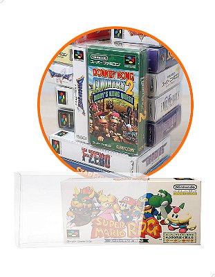 Games-10 (0,20mm) Kit 10un Caixa Protetora para CaixaBox Case Super Famicom