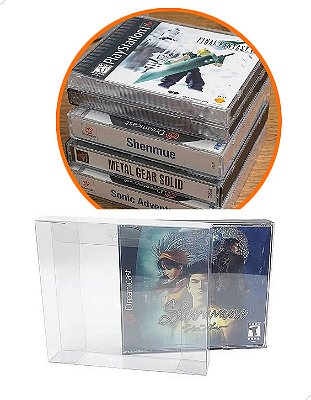 Games-18 (0,20mm) Kit 10un Caixa Protetora para Jogo Duplo de PS1 e Dreamcast