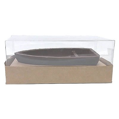 KIT Caixa para Barca M Chocolate (17,6x11x9 cm) Caixa e Berço KIT91 10unids Caixa de Acetato