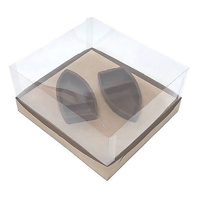 KIT Caixa para Barca M Chocolate (19x17,5x9 cm) Caixa e Berço KIT95 10unids Caixa de Acetato