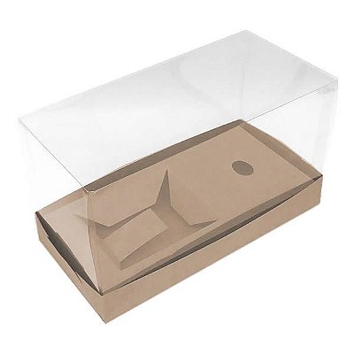 KIT Caixa para Sapato de Chocolate (21x10x12 cm) Caixa e Berço KIT101 10unids Caixa de Acetato