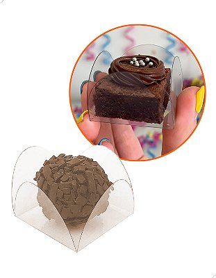 1.000 Forminha de Plástico para Brigadeiro ACF-1 (3.5x3.5x2.5 cm) Doce Brigadeiro Festa Casamento Aniversário