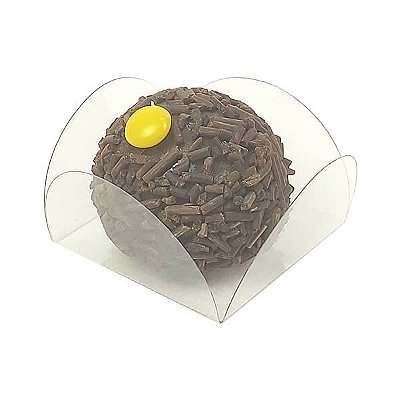 100 Forminha Caixeta Dobravel de Plástico F-30 (4x4x2.5 cm) Forminha para Docinhos Brigadeiros