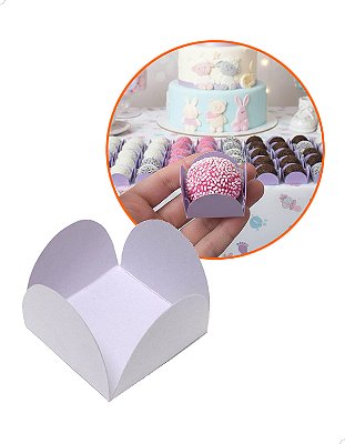 Forminha de Papel Lilas Kit 100un Caixeta Doces de Festa Confeitaria Casamento Brigaderia Cod.FPLILAS