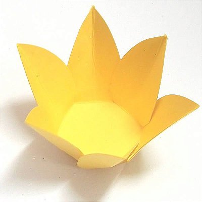 Forminha de Papel Flor Amarela (2.3x2.3x3 cm) 100unid Doces Gourmet