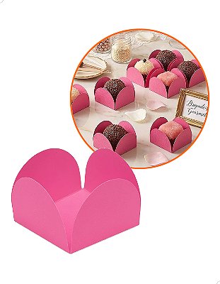 Forminha de Papel Pink 100un Docinhos de Festa Casamento Aniversário Batismo Confeitaria Cod.FPPINK