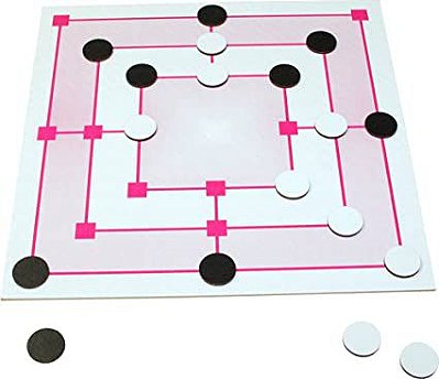 Jogo de Damas e Trilha 30 x 30 cm