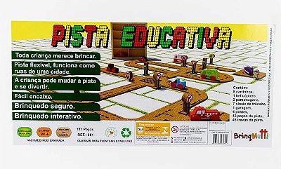 Pista Educativa em Madeira Brinqmutti