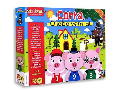 Jogo de tabuleiro corra, o lobo vem ai - batebumbo