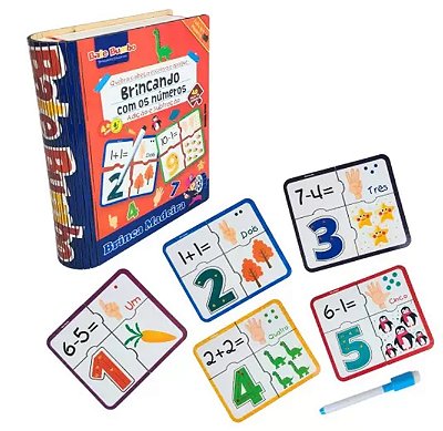 Quebra-cabeça Escreve e Apaga Brincando com Números - Bate Bumbo